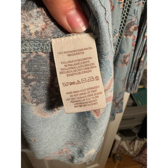 Free People Just the Two of Us Top, Light Blue XS - Picture 10 of 16